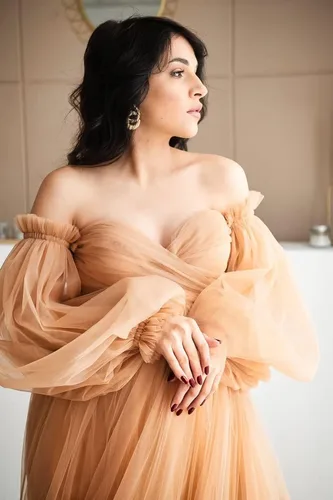 Vista 4 de Vestidos de maternidad de tul para sesión de fotos, batas de hombros descubiertos, manga larga, lencería nupcial, baby shower, vestidos de embarazo