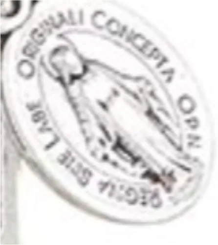 Vista 6 de Rosario italiano de plata de San Benito con cuentas de oración negras de 0.236in y cuentas de plata de 0.315in hechas a mano (colección Paola Carola)