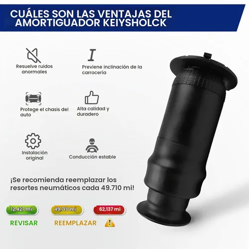 Vista 4 de 2 piezas de suspensión trasera con resorte de aire compatible con Buick Rainier, Chevrolet SSR, Trailblazer, GMC Envoy, Isuzu Ascender, Oldsmobile