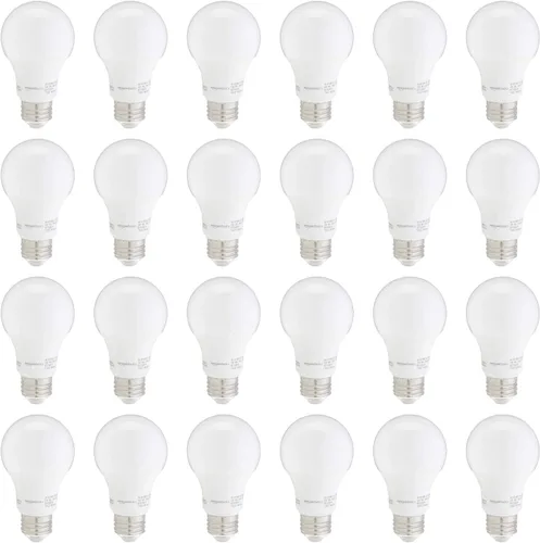 Vista 11 de Amazon Basics Bombilla LED A19 equivalente a 60 W, luz blanca diurna, no regulable, vida útil de 10,000 horas, paquete de 6