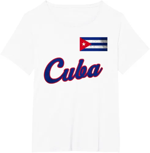 Vista 39 de Camiseta cubana con bandera de béisbol de Cuba 2023, Negro