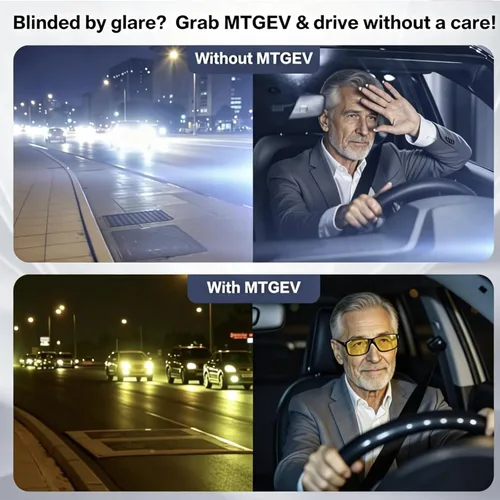 Vista 2 de Paquete de 2 lentes polarizados de visión nocturna HD, para hombres y mujeres, lentes de sol deportivos para ciclismo al aire libre, para conducción