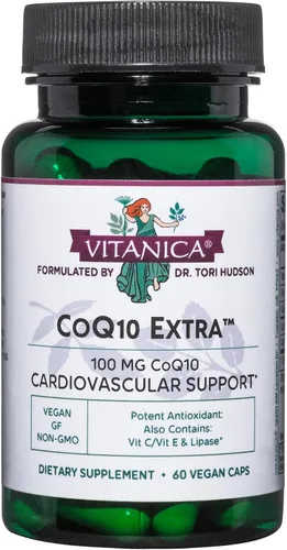 Vista 8 de Vitanica Coq10 Extra, CoQ10 natural, 100 mg, sin OMG, vegano, 60 cápsulas