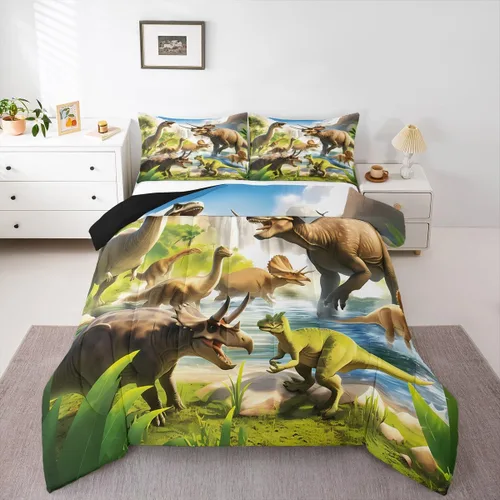 Vista 16 de Feelyou Juego de ropa de cama con lazos bonitos y cerezos, tamaño individual, para niños, juego de edredón con lazos de acuarela para niños, niñas