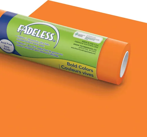 Vista 51 de Fadeless Papel para Tablón de Anuncios, Papel Resistente a la Decoloración para Decoración de Aula, 48" x 50', Azure, 1 Rollo