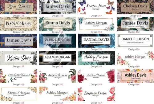 Vista 8 de Placa de nombre personalizada para escritorio, bonita decoración de oficina para mujeres u hombres, decoraciones de escritorio acrílicas