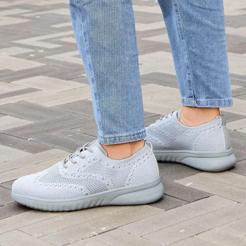 Vista 2 de TIOSEBON Zapatos deportivos Oxoford para caminar para hombre, zapatos casuales de malla de trabajo