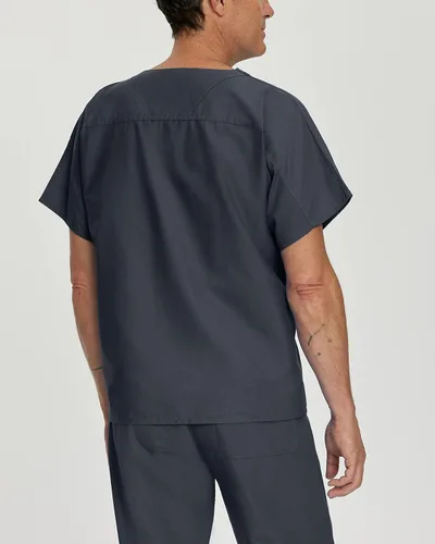Vista 3 de Landau Women's Essentials Unisex Relaxed Fit 1-Pocket V-Neck Scrub Top 7502