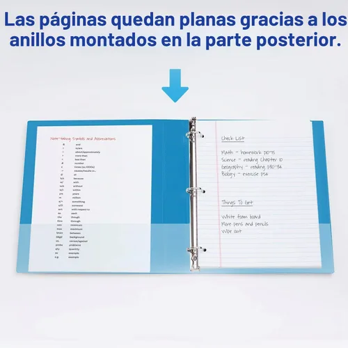 Vista 8 de Carpeta Avery resistente con anillos, Azul oscuro 1 pulgadas