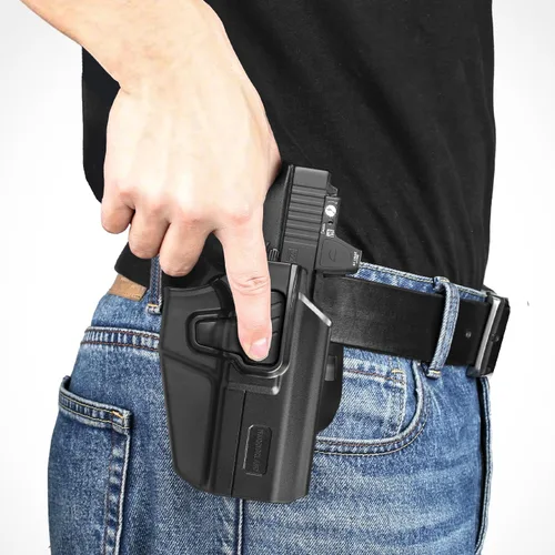 Vista 6 de WARRIORLAND Funda universal para pistola OWB con corte óptico, se adapta a las pistolas compactas más populares a tamaño completo con barril de 4 a