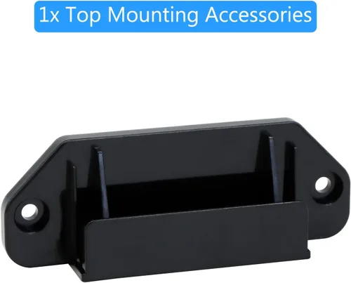 Vista 2 de Kit de piezas de repuesto retráctiles para puertas de bebé (negro) Juego completo de accesorios de montaje en pared con soportes, anclajes