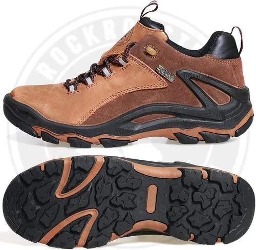 Vista 6 de ROCKROOSTER - Zapatos de senderismo para hombre 4 pulgadas impermeables antideslizantes puntera suave transpirables ligeros antifatiga Farland KS252