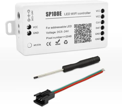 Vista 9 de Controlador LED Bluetooth SP110E para luces de tira LED WS2811
