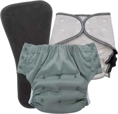 Vista 41 de EcoAble Juego de pañales de tela nocturna para niños grandes, de 6 a 16 años Bragas protectoras para necesidades especiales para incontinencia