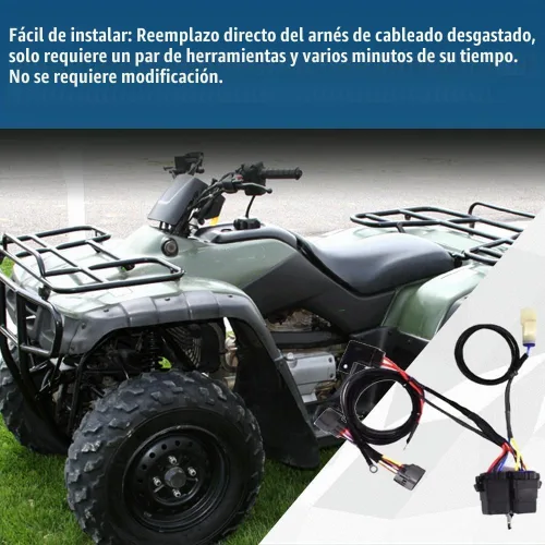 Vista 4 de Kit de arnés de cableado de cambio para Honda Rancher 350 ES Te Fe 2000-2006 Sensor de ángulo de derivación del motor de cambio de arnés
