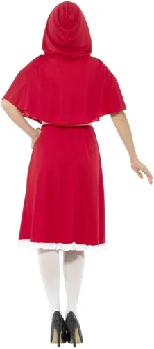 Vista 3 de Smiffys Disfraz corto de capucha roja para mujer, Rojo