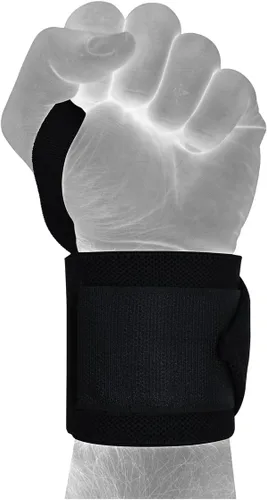 Vista 3 de MRX - Muñequeras para levantamiento de pesas, entrenamiento de gimnasio, soporte de muñeca, fisicoculturismo, entrenamiento, envoltura