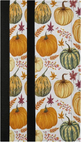 Vista 9 de Eionryn Fundas para manija de puerta de refrigerador con hojas caídas de arce otoñal, arces naranjas de otoño, guantes para microondas
