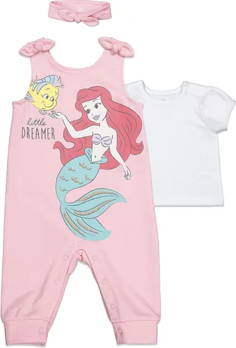 Vista 3 de Disney Conjunto de mameluco y diadema Princess Ariel Belle Cenicienta