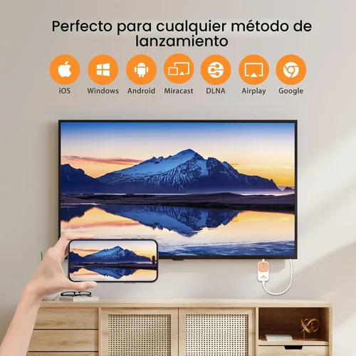 Vista 2 de EZCast Pocket Plus - Receptor y transmisor de pantalla inalámbrico Compatible con USB-C Soporte Miracast y AirPlay Funciona sin modo Alt DP