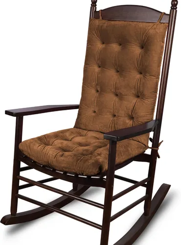 Vista 13 de ELFJOY Cojines para silla mecedora copetudo con respaldo alto y cojín de Negro