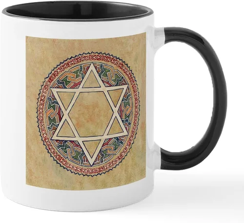 Vista 17 de CafePress STAR OF DAVID - Taza de café de cerámica (11.0 fl oz)