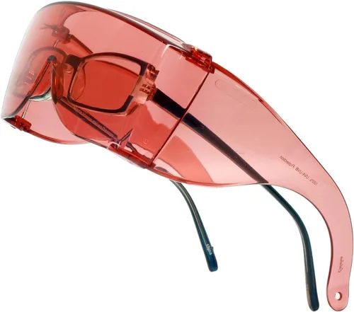 Vista 7 de Calabria 6000 gafas de seguridad de ajuste grande para hombres y mujeres, gafas de ajuste para hombres y mujeres, envolventes, tintadas, antivaho
