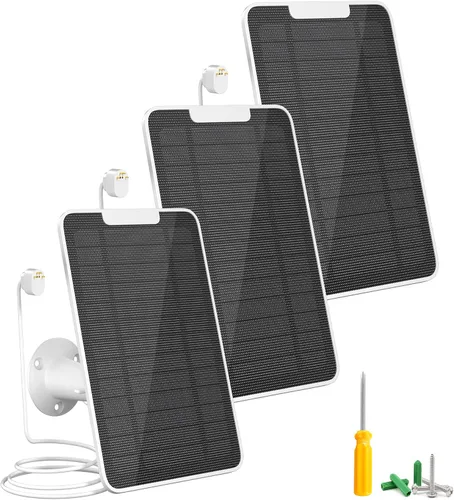 Vista 15 de Panel solar premium para cámara Google Nest, panel solar de 5W para cámara Google Nest interior y exterior (versión con batería), especialmente