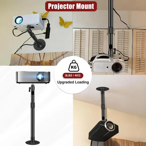 Vista 8 de 2-Be-Best Soporte para Proyector Mejorado, Soporte de Techo Extensible para Proyector, Soporte de Pared para Proyectores con Longitud Extensible