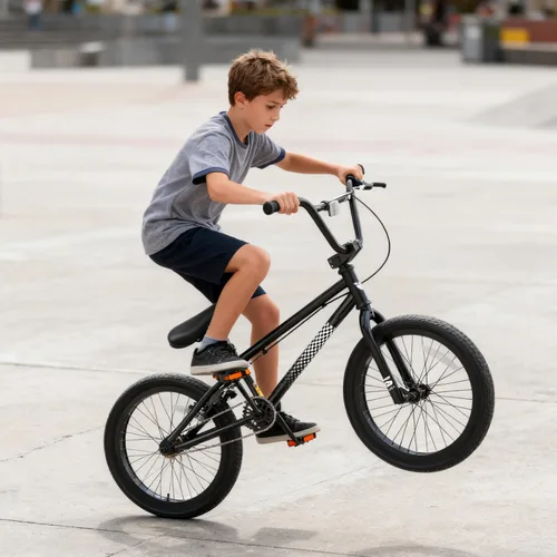Vista 3 de KORIMEFA Bicicleta BMX Freestyle 18 20 pulgadas para niños y niños, bicicleta de trucos para 7-12 años, pernos Pro/Guro a elegir, marco de acero