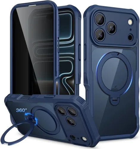 Vista 121 de CENHUFO Funda de privacidad para iPhone 11 Pro, funda de cuerpo completo con protector de pantalla de privacidad de vidrio templado 9H integrado