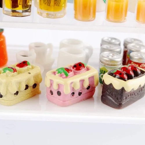 Vista 5 de NWFashion Miniatura 1:12 Bebidas Botella Taza Pastel Mix Random Toyset Playset (30PCS)