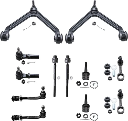 Vista 63 de Detroit Axle - Kit de extremo de 12 piezas para Ford Explorer Mercury Mountaineer 1998-2001 1999 2000, 2 brazos de control delanteros superiores