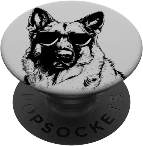 Vista 6 de Pastor alemán boceto dibujo arte amante de los perros mamá papá mujeres PopSockets MagSafe PopGrip para iPhone