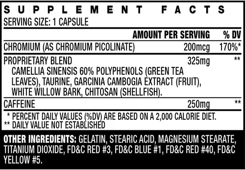 Vista 3 de Stacker 3 - Quemador de grasa metabolizante con quitosano, cápsulas, botella de 100