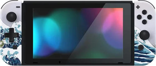 Vista 5 de eXtremeRate Dpad Version - Juego completo personalizado de carcasa para Nintendo Switch placa trasera de repuesto de consola de agarre suave al