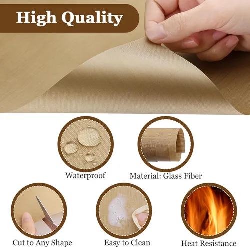 Vista 9 de Selizo Paquete de 5 láminas de teflón para prensa de calor, papel protector de transferencia de calor de gran tamaño resistente al calor para Cricut