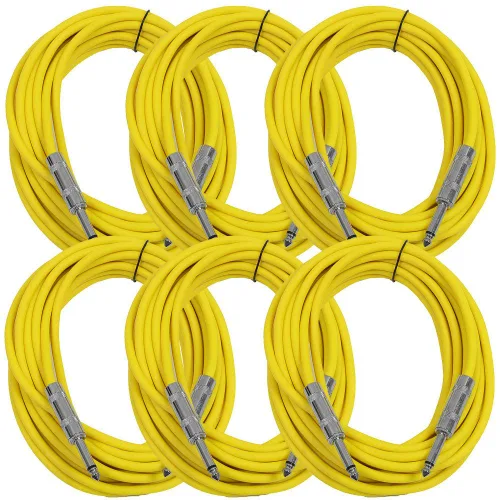 Vista 19 de Seismic Audio Cables de guitarra para altavoces, cables de guitarra TS de ¼ pulgadas, 3 pies, multicolor, paquete de 6 Color múltiple