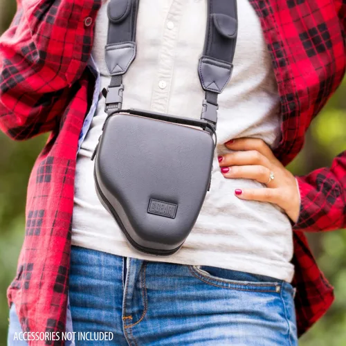 Vista 6 de Bolsa USA Gear de Cáscara Dura para Cámaras DSLR y Sin Espejo, Compatible con Canon, Nikon, Sony y Fujifilm - Se Ajusta a EOS R100, Rebel T7