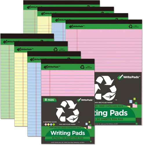 Vista 7 de KAISA KSU-6948 - Blocs de notas grueso de tamaño legal, de primera calidad, de 5 x 8 pulgadas, 50 hojas/bloc, perforados, con papel reciclado de 20