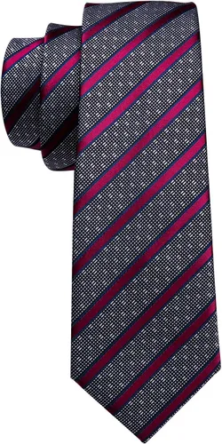 Vista 295 de Barry.Wang Juego de corbatas para hombre, corbata de seda a rayas, tejido a cuadros, gemelos formales, negocios, boda