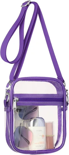 Vista 17 de PACKISM Bolsa transparente para eventos de estadio – Monederos pequeños transparentes para mujer, bolsa bandolera para conciertos y eventos