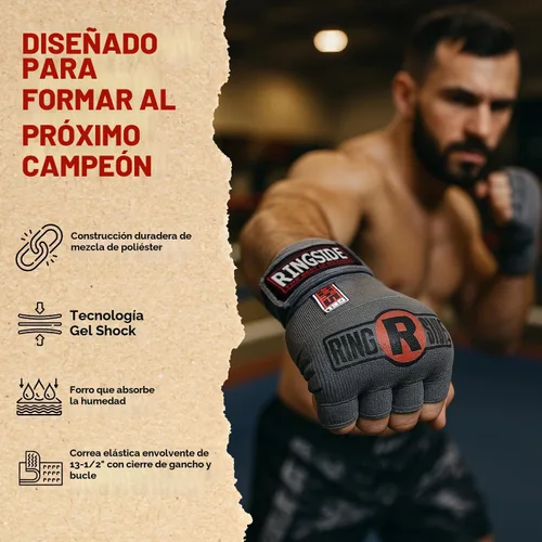 Vista 4 de Ringside guantes de entrenamiento de envoltura rápida para Muay Thai, MMA, Kickboxing