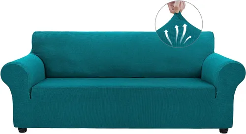Vista 9 de Asnomy Fundas de sofá para sofá de 2 cojines, fundas elásticas para sofá biplaza, protector de mascotas, fundas de muebles para perros y gatos, tela