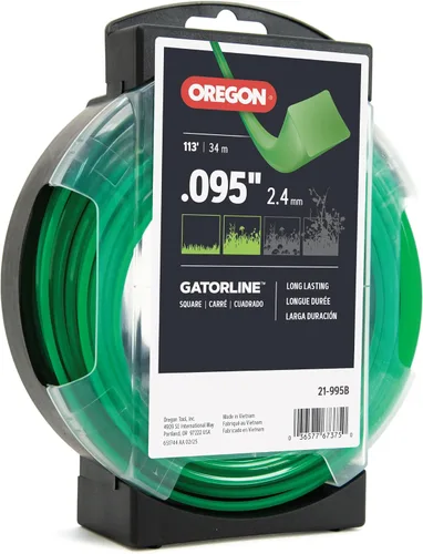 Vista 10 de Oregon Línea de recortadora cuadrada Gatorline 21-895 .095 pulgadas por 681 pies Professional Square Weed Wacker String for Gas and Electric Grass