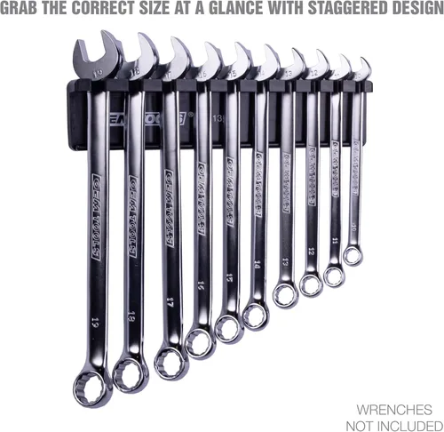 Vista 5 de OEMTOOLS 22513 Soporte magnético para llaves y organizador de herramientas, imán sostiene hasta 10 llaves en la mayoría de superficies metálicas