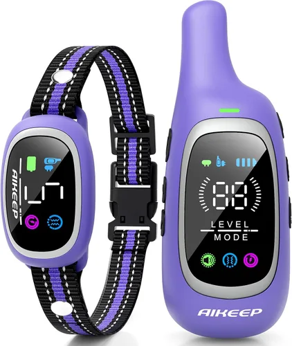 Vista 10 de Collar de Choque para Perros 2 en 1 y Collar Anti-Ladridos para Perros – Collar de Entrenamiento para Perros de 3300 Pies con Control Remoto, Collar