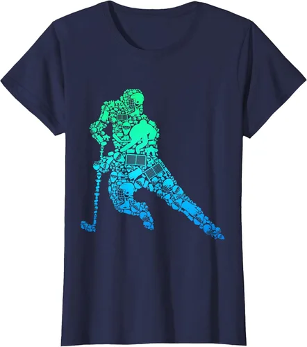 Vista 60 de Jugador de hockey sobre hielo Camiseta de hockey sobre hielo para hombres y niños Asphalt Grey