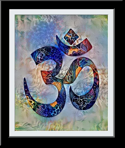 Vista 2 de AUM Wall Art, OM Home Decor, zen art, Yoga Decor Yoga art print, Spiritual Art Wall Decor, Meditation Yoga Decor,Yoga gifts