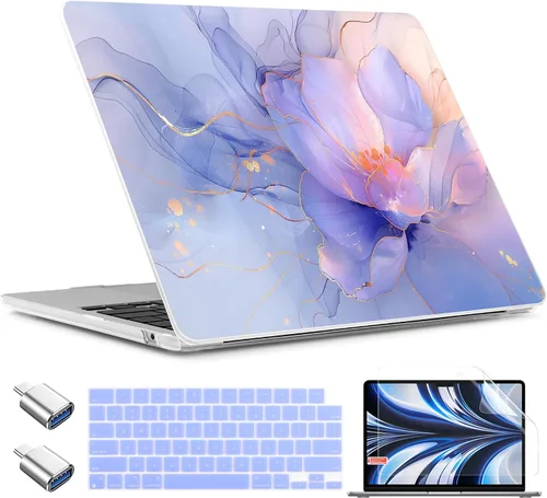 Vista 12 de TWOLSKOO Funda para MacBook Air de 15 pulgadas 2025 2024 2023 Release M4 A3241 M3 A3114 M2 A2941, carcasa rígida de plástico, protector de pantalla